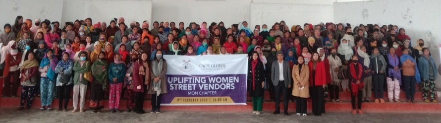 A total of 206 women from over 10 different villages attended first ever meeting of women street vendors at Mon.